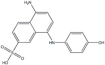 5-Amino-8-(p-hydroxyanilino)-2-naphthalenesulfonic acid Structure