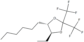 (4S,5S)-2,2-Bis(trifluoromethyl)-4-ethyl-5-hexyl-1,3-dioxolane Structure