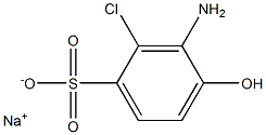 3-Amino-2-chloro-4-hydroxybenzenesulfonic acid sodium salt Structure