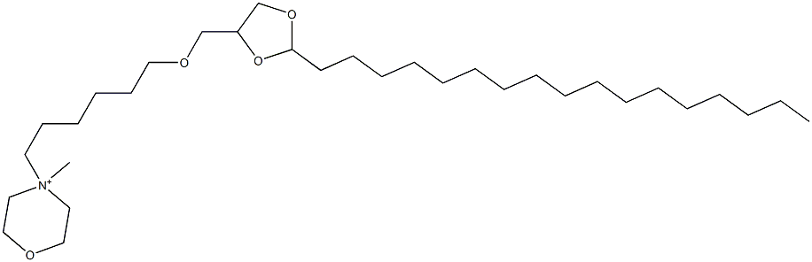 4-[6-(2-Heptadecyl-1,3-dioxolan-4-ylmethoxy)hexyl]-4-methylmorpholinium 구조식 이미지