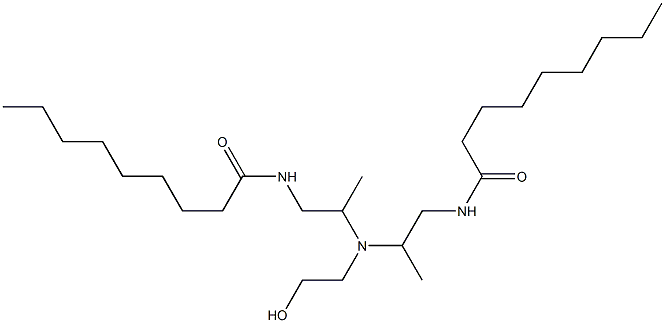 N,N'-[2-Hydroxyethyliminobis(2-methyl-2,1-ethanediyl)]bis(nonanamide) 구조식 이미지