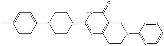 6-(2-Pyridyl)-2-[4-(4-methylphenyl)piperazino]-5,6,7,8-tetrahydropyrido[4,3-d]pyrimidin-4(3H)-one Structure