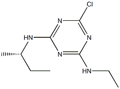 N-Ethyl-N'-[(S)-1-methylpropyl]-6-chloro-1,3,5-triazine-2,4-diamine 구조식 이미지