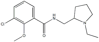 N-[(1-Ethyl-2-pyrrolidinyl)methyl]-2-methoxy-3-chlorobenzamide 구조식 이미지