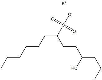 4-Hydroxytridecane-7-sulfonic acid potassium salt 구조식 이미지