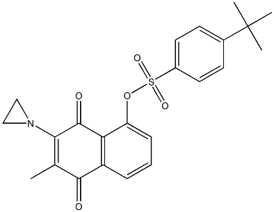 3-(1-Aziridinyl)-2-methyl-5-(4-tert-butylphenylsulfonyloxy)-1,4-naphthoquinone Structure