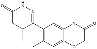 6-[(1,4,5,6-Tetrahydro-4-methyl-6-oxopyridazin)-3-yl]-7-methyl-4H-1,4-benzoxazin-3(2H)-one 구조식 이미지