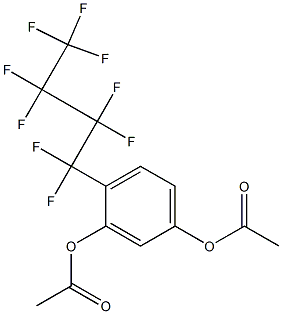 4-(Nonafluorobutyl)benzene-1,3-diol diacetate 구조식 이미지