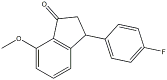 2,3-Dihydro-7-methoxy-3-(4-fluorophenyl)-1H-inden-1-one 구조식 이미지