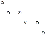 Vanadium pentazirconium 구조식 이미지