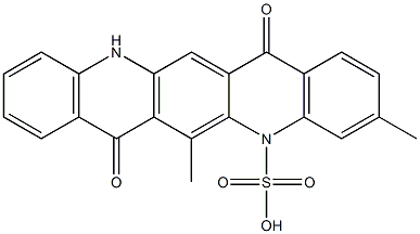 5,7,12,14-Tetrahydro-3,6-dimethyl-7,14-dioxoquino[2,3-b]acridine-5-sulfonic acid 구조식 이미지