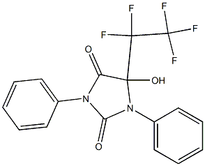 5-Hydroxy-5-(pentafluoroethyl)-1,3-diphenyl-1H-imidazole-2,4(3H,5H)-dione 구조식 이미지