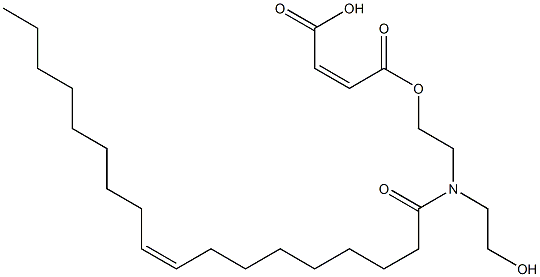 (Z)-2-Butenedioic acid hydrogen 1-[2-[(2-hydroxyethyl)[(Z)-1-oxo-9-octadecenyl]amino]ethyl] ester 구조식 이미지