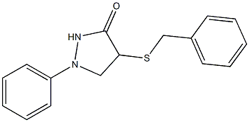 1-Phenyl-4-benzylthiopyrazolidin-3-one Structure