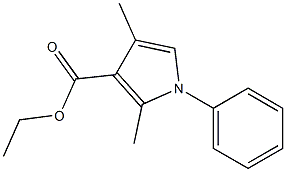 1-Phenyl-2,4-dimethyl-1H-pyrrole-3-carboxylic acid ethyl ester Structure