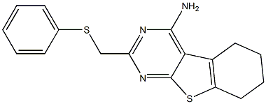 4-Amino-5,6,7,8-tetrahydro-2-phenylthiomethyl[1]benzothieno[2,3-d]pyrimidine Structure