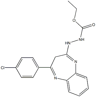 3-[4-(4-Chlorophenyl)-3H-1,5-benzodiazepin-2-yl]carbazic acid ethyl ester Structure