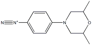 4-(2,6-Dimethyl-4-morpholinyl)benzenediazonium Structure