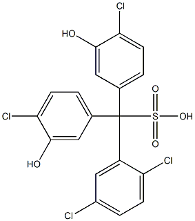 (2,5-Dichlorophenyl)bis(4-chloro-3-hydroxyphenyl)methanesulfonic acid Structure