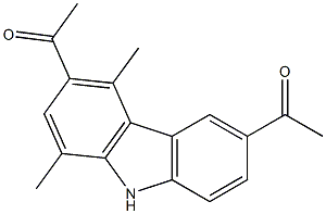 3,6-Diacetyl-1,4-dimethyl-9H-carbazole Structure
