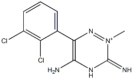 5-Amino-6-(2,3-dichlorophenyl)-3,4-dihydro-3-imino-2-methyl-1,2,4-triazin-2-ium 구조식 이미지