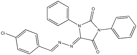 5-[2-(4-Chlorobenzylidene)hydrazono]-1,3-diphenyl-3,5-dihydro-1H-imidazole-2,4-dione 구조식 이미지