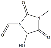 5-Hydroxy-3-methyl-2,4-dioxoimidazolidine-1-carbaldehyde Structure