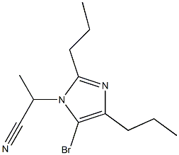 5-Bromo-1-(1-cyanoethyl)-2,4-dipropyl-1H-imidazole 구조식 이미지