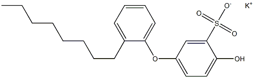 4-Hydroxy-2'-octyl[oxybisbenzene]-3-sulfonic acid potassium salt 구조식 이미지