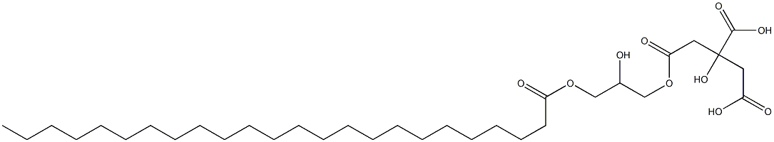 Citric acid dihydrogen 1-(2-hydroxy-3-tetracosanoyloxypropyl) ester Structure