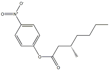 [S,(-)]-3-Methylheptanoic acid p-nitrophenyl ester Structure
