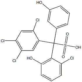 (2-Chloro-6-hydroxyphenyl)(2,4,5-trichlorophenyl)(3-hydroxyphenyl)methanesulfonic acid 구조식 이미지