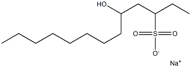 5-Hydroxytridecane-3-sulfonic acid sodium salt 구조식 이미지