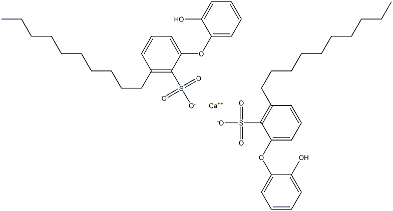 Bis(2'-hydroxy-3-decyl[oxybisbenzene]-2-sulfonic acid)calcium salt 구조식 이미지