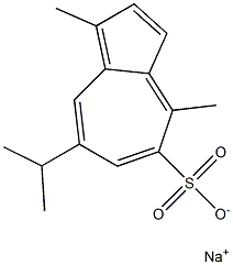 1,4-Dimethyl-7-(1-methylethyl)-5-azulenesulfonic acid sodium salt Structure