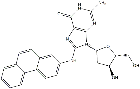 8-[(Phenanthren-2-yl)amino]-2'-deoxyguanosine 구조식 이미지