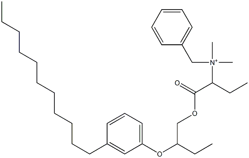 N,N-Dimethyl-N-benzyl-N-[1-[[2-(3-undecylphenyloxy)butyl]oxycarbonyl]propyl]aminium Structure