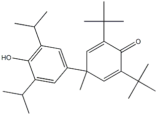 2,6-Di-tert-butyl-4-methyl-4-(4-hydroxy-3,5-diisopropylphenyl)-2,5-cyclohexadien-1-one 구조식 이미지