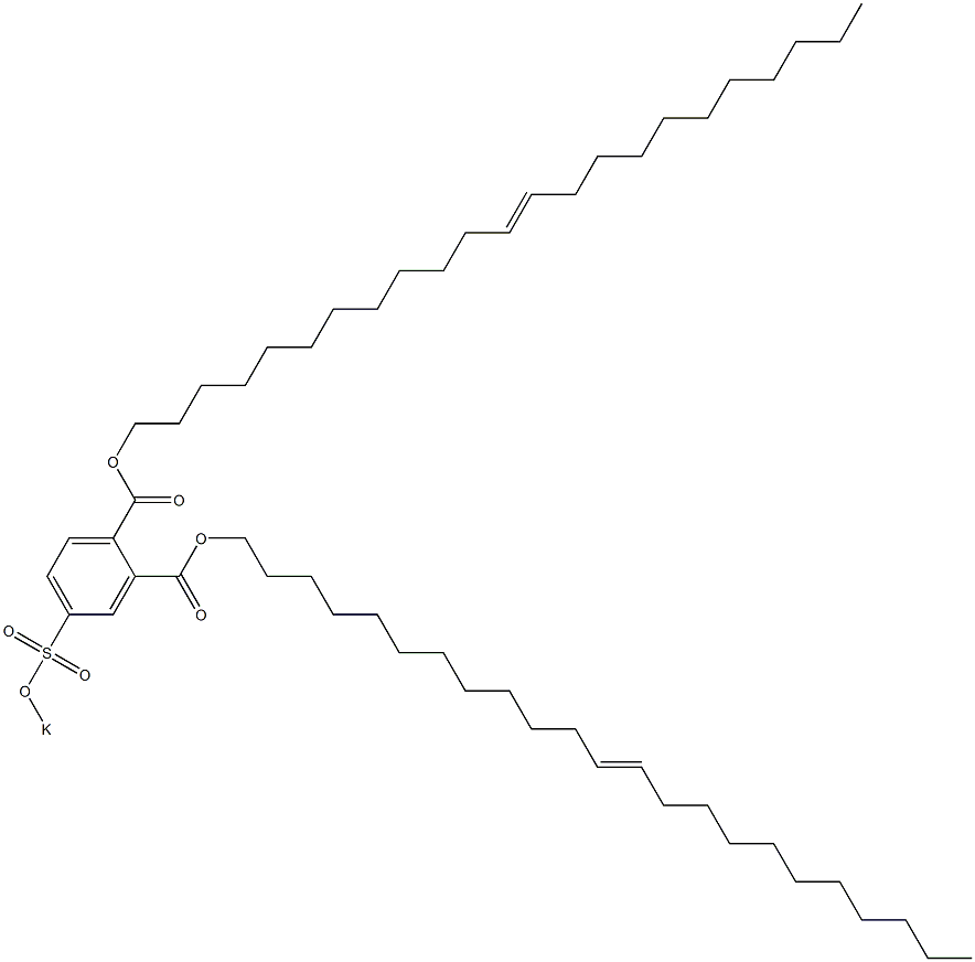 4-(Potassiosulfo)phthalic acid di(12-tricosenyl) ester Structure