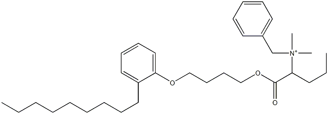 N,N-Dimethyl-N-benzyl-N-[1-[[4-(2-nonylphenyloxy)butyl]oxycarbonyl]butyl]aminium Structure