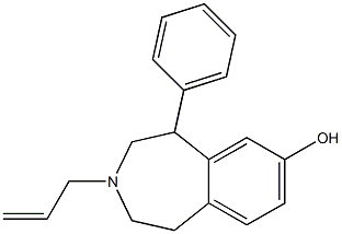 2,3,4,5-Tetrahydro-3-allyl-5-phenyl-1H-3-benzazepin-7-ol 구조식 이미지
