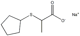 2-(Cyclopentylthio)propionic acid sodium salt Structure