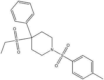 4-(Ethylsulfonyl)-4-phenyl-1-(p-tolylsulfonyl)piperidine 구조식 이미지