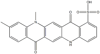5,7,12,14-Tetrahydro-10,12-dimethyl-7,14-dioxoquino[2,3-b]acridine-1-sulfonic acid Structure