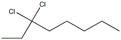 3,3-Dichlorooctane Structure