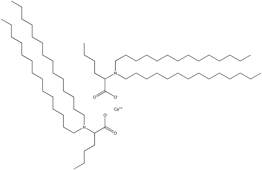 Bis[2-(ditetradecylamino)hexanoic acid]calcium salt Structure