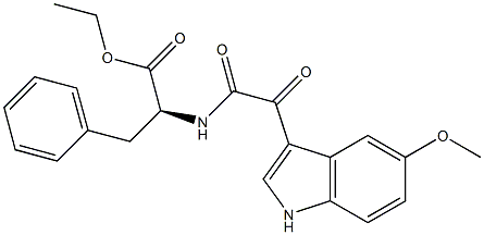 N-[[(5-Methoxy-1H-indol-3-yl)carbonyl]carbonyl]-L-phenylalanine ethyl ester Structure