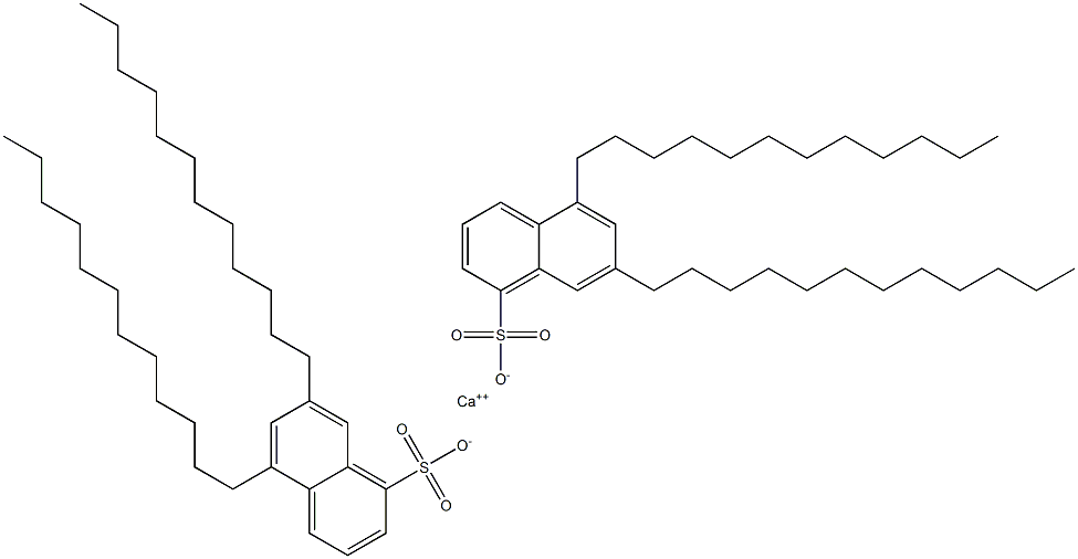 Bis(5,7-didodecyl-1-naphthalenesulfonic acid)calcium salt Structure