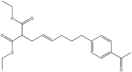 [(E)-6-(4-Acetylphenyl)-2-hexenyl]malonic acid diethyl ester Structure