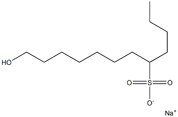 12-Hydroxydodecane-5-sulfonic acid sodium salt 구조식 이미지